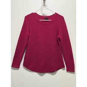 Talbots Dark Pink Lambswool Knit Blend Long Sleeve Women’s Sz M
